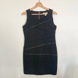 Michael Kors Dark Gray Silver Zipper Dress